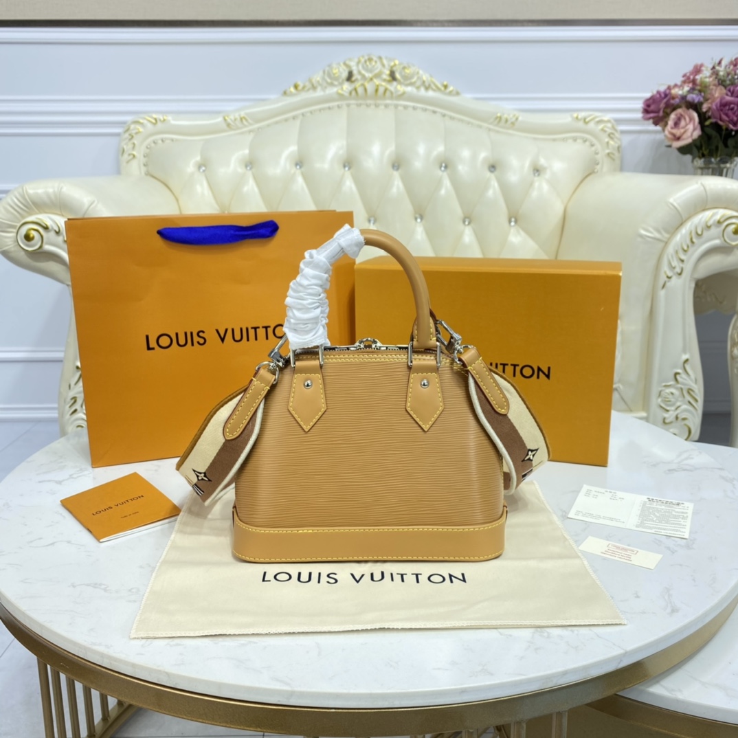 Louis Vuitton ALMA BB Epi Leather Handbag M57540 Honey Gold